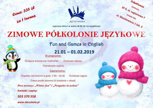 Warsztaty Let’s Party! i półkolonie językowe