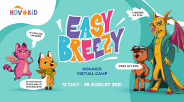 Easy Breezy – wirtualne, darmowe półkolonie z językiem angielskim dla dzieci Dziecko, LIFESTYLE - Internetowa szkoła języka angielskiego dla dzieci Novakid ruszyła z letnim obozem Easy Breezy, który potrwa aż do 29 sierpnia. W każdym tygodniu półkolonii online uczestnicy otrzymają bezpłatny dostęp do kreskówek, lekcji z native speakerami i warsztatów.